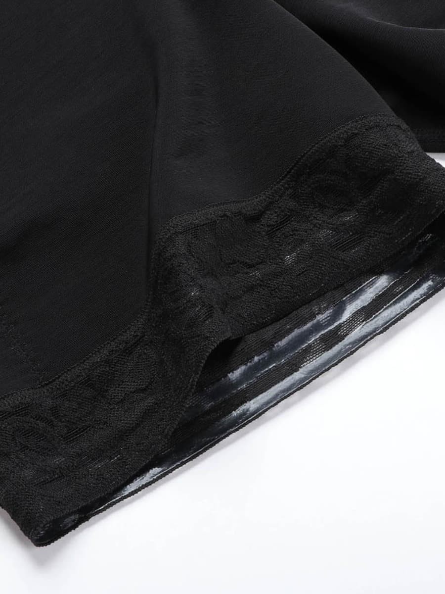Black Color Hemline Queen Size Butt Lifter Hooks Flatten Tummy