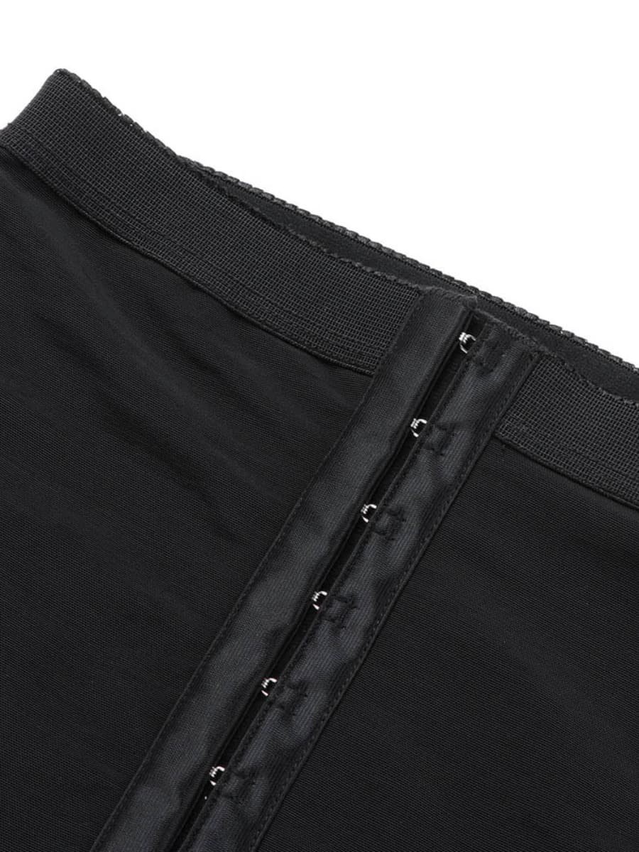 Black Color Hemline Queen Size Butt Lifter Hooks Flatten Tummy
