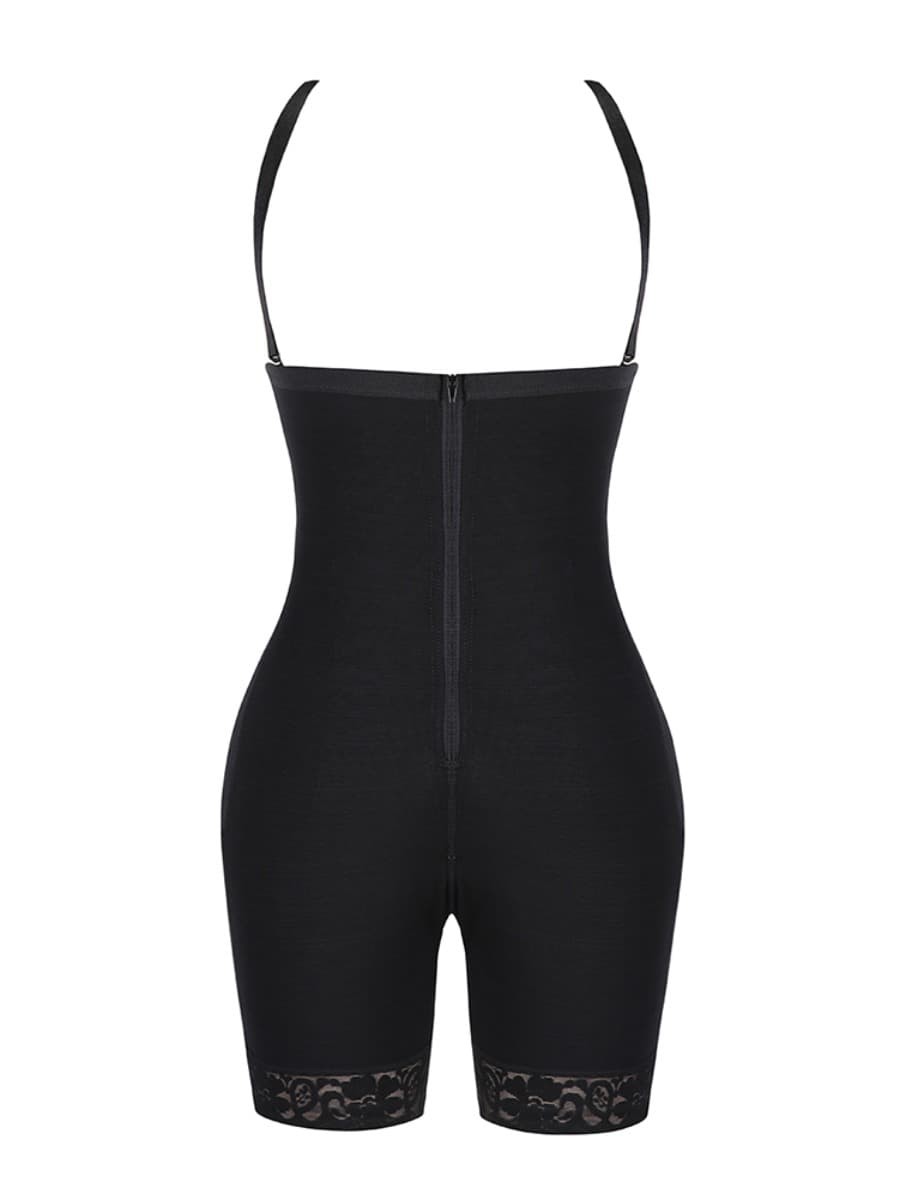 Black Detachable Straps Full Body Shaper Big Size