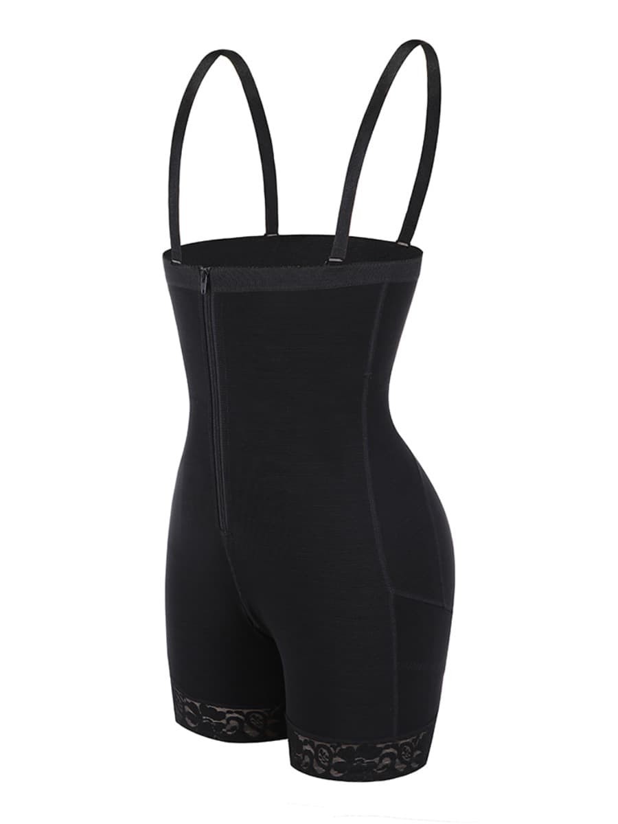 Black Detachable Straps Full Body Shaper Big Size