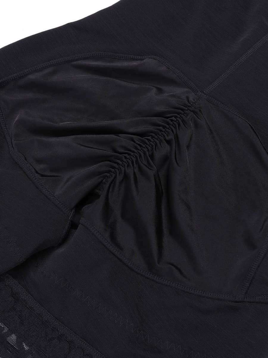 Black Detachable Straps Full Body Shaper Big Size