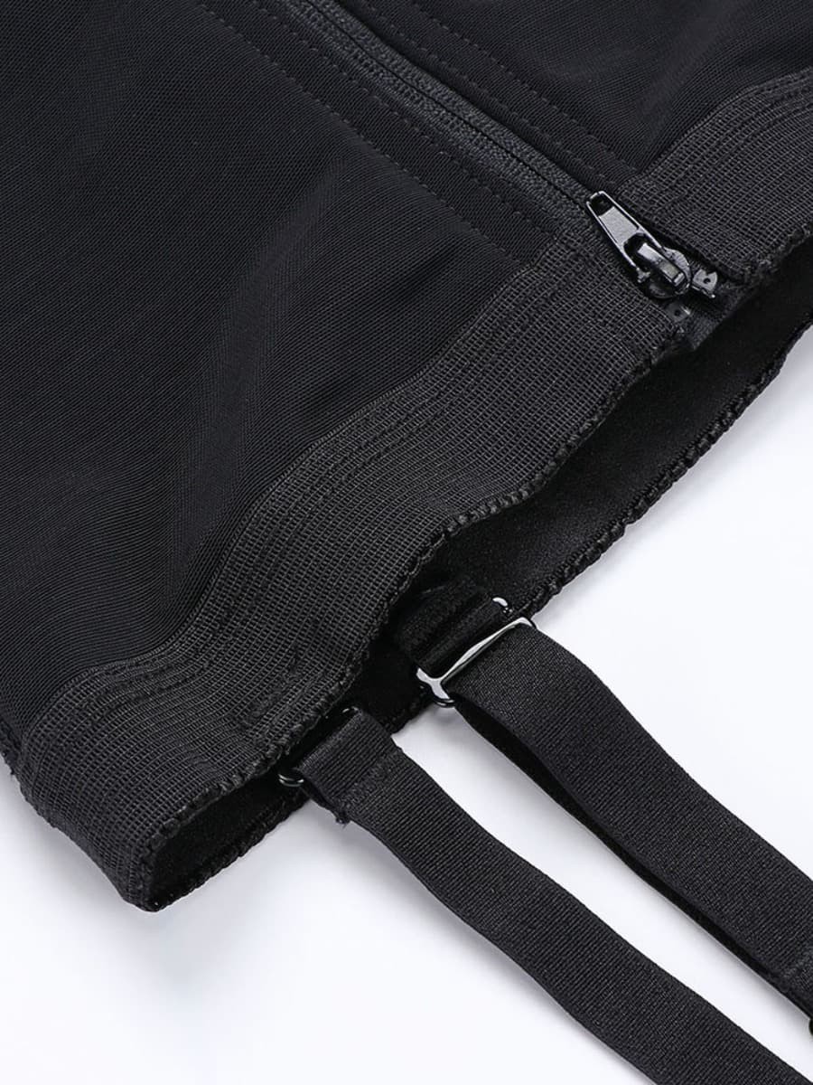Black Detachable Straps Full Body Shaper Big Size