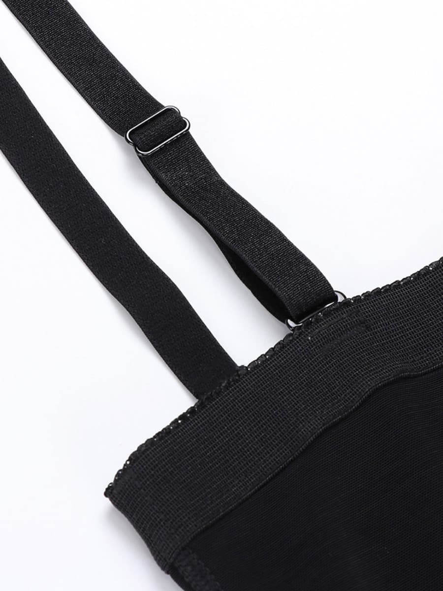 Black Detachable Straps Full Body Shaper Big Size