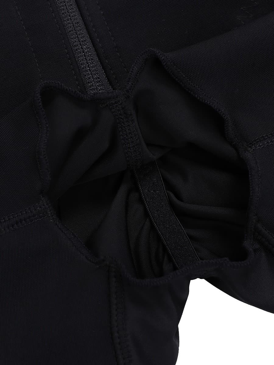 Black Color Underbust Full Body Shaper Plus Size Zipper For Women