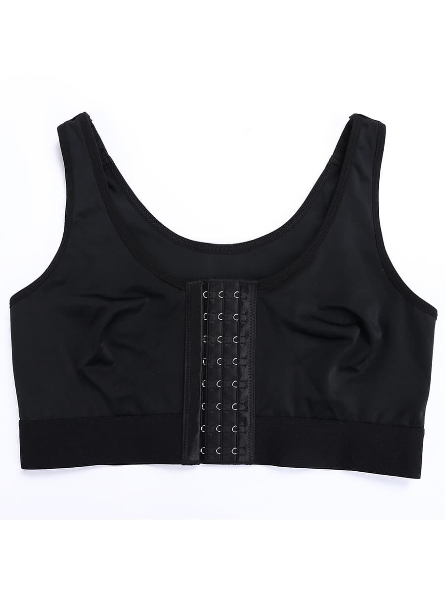 Figure Shaper Black Big Size Posture Corrector Bra Hooks Visual Effection