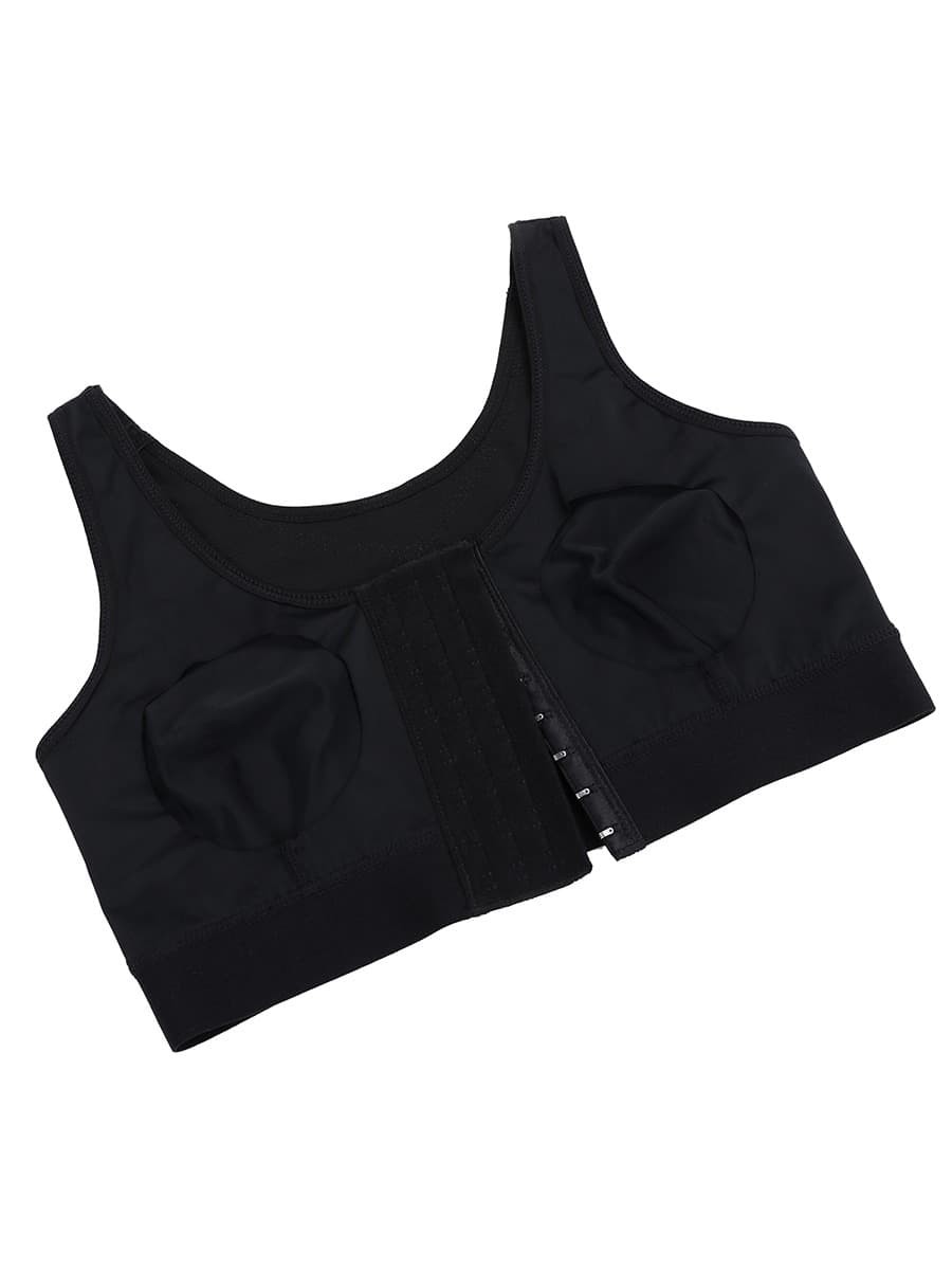 Figure Shaper Black Big Size Posture Corrector Bra Hooks Visual Effection