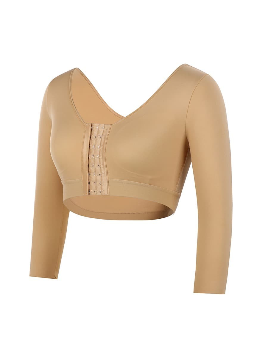 Fashion Skin Color Queen Size 3/4 Sleeve Shapewear Bra Comfortable