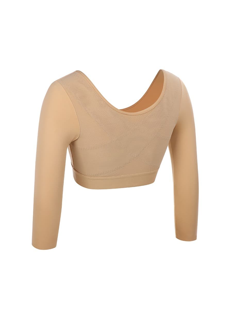 Fashion Skin Color Queen Size 3/4 Sleeve Shapewear Bra Comfortable