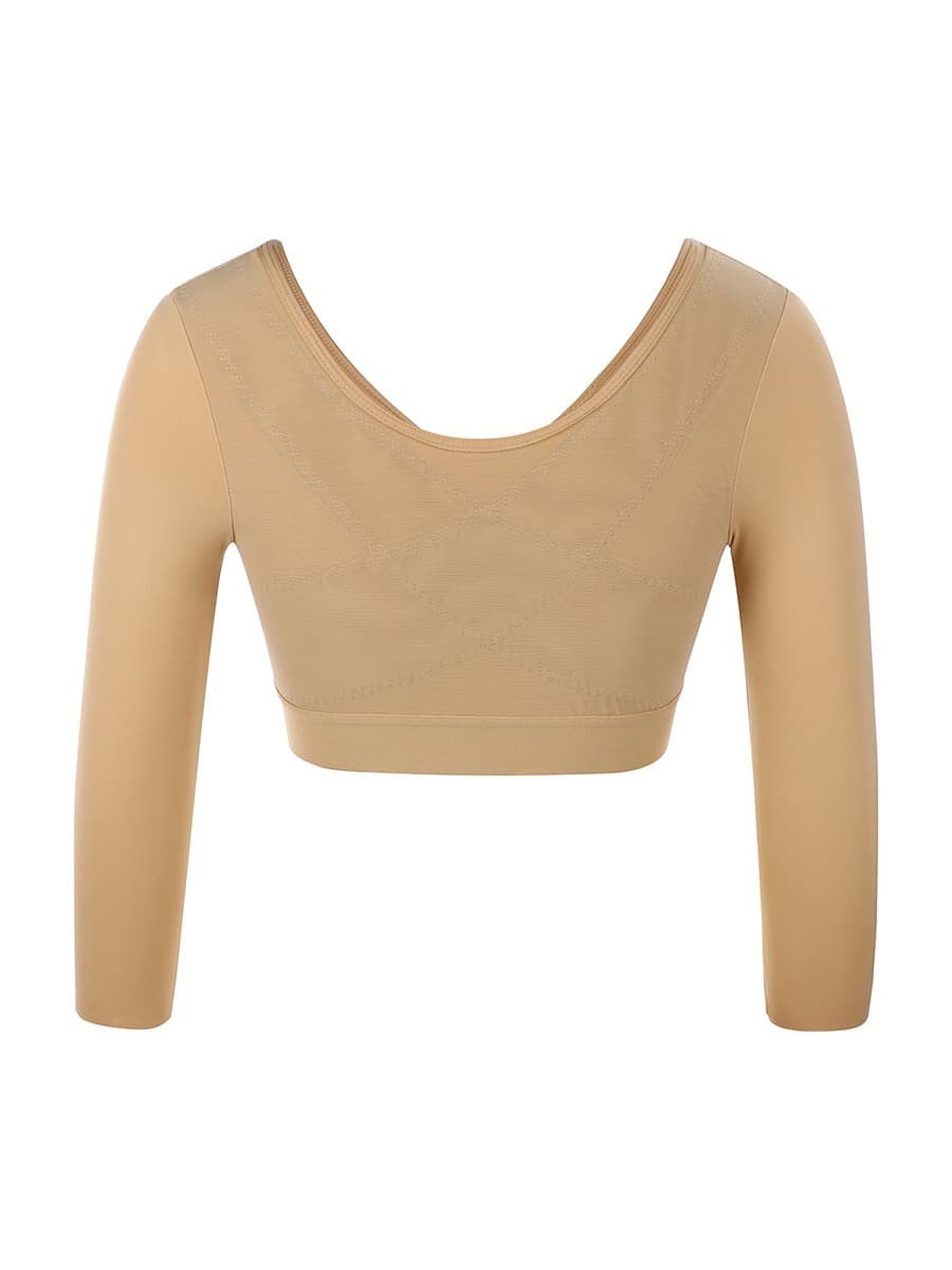 Fashion Skin Color Queen Size 3/4 Sleeve Shapewear Bra Comfortable