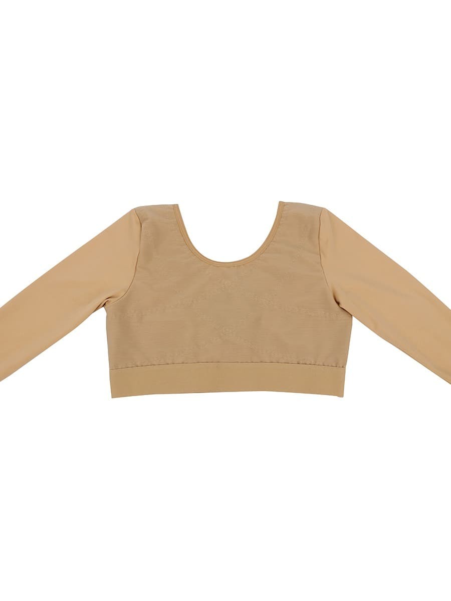 Fashion Skin Color Queen Size 3/4 Sleeve Shapewear Bra Comfortable