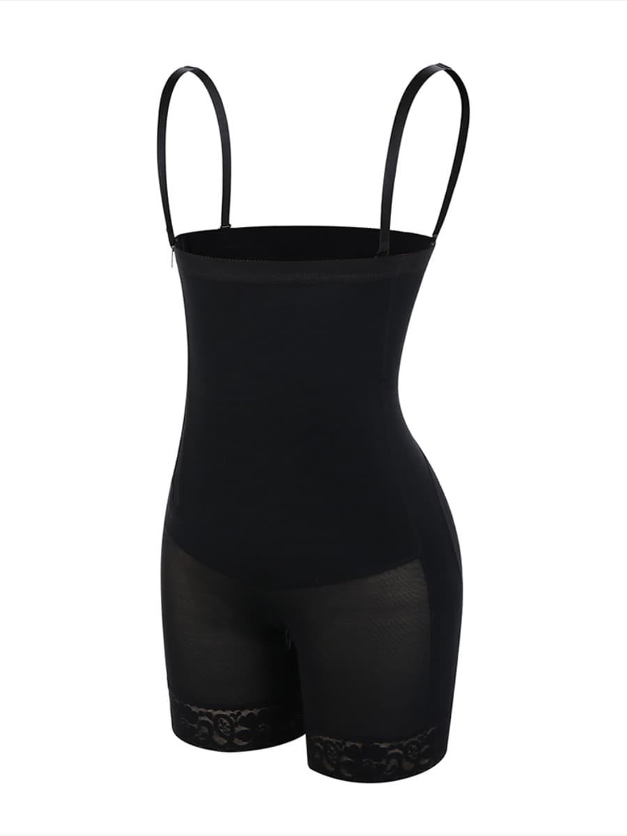 Detachable Straps Side Zip Full Body Shaper Zipper Closure