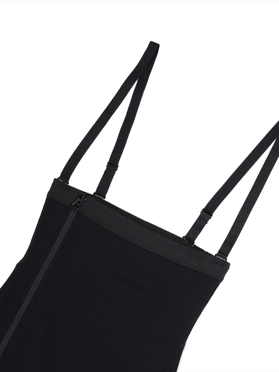 Detachable Straps Side Zip Full Body Shaper Zipper Closure