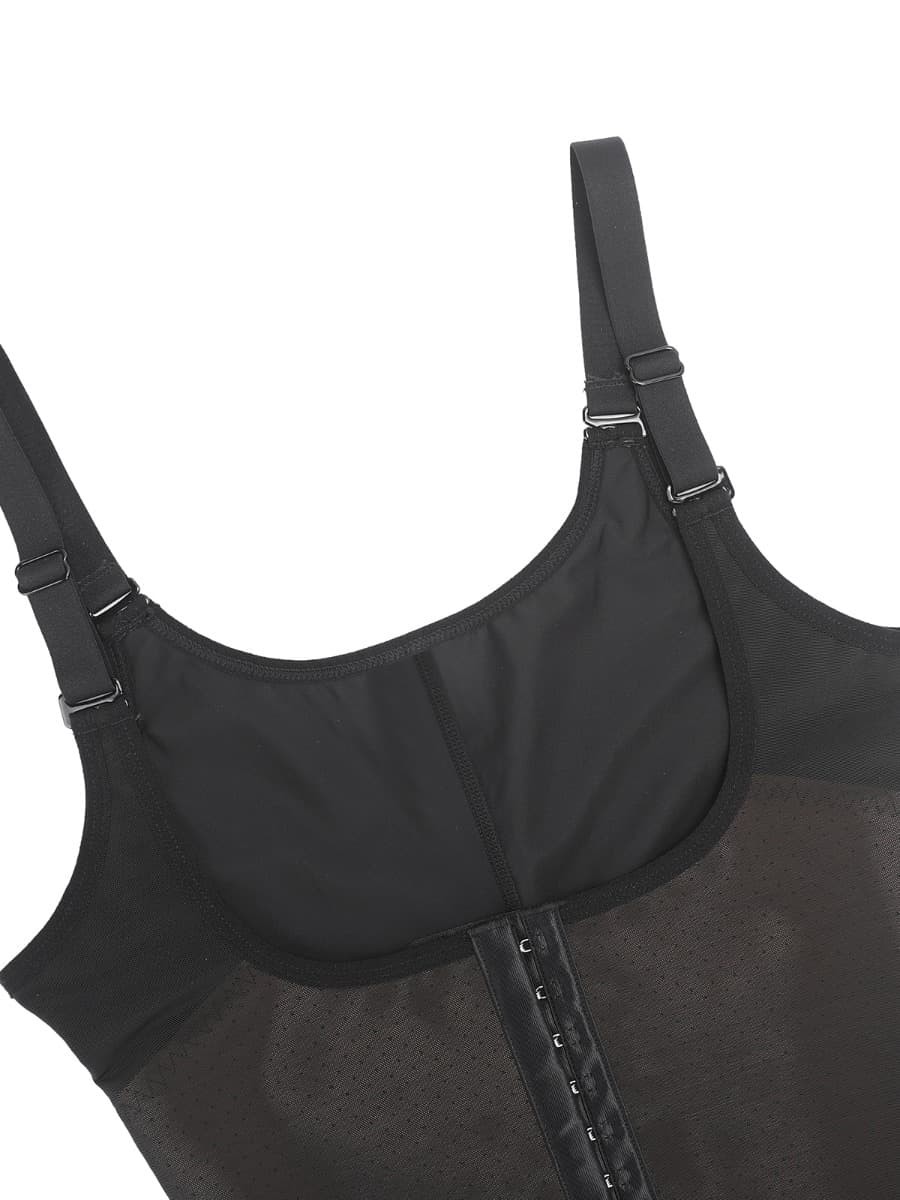 Breathable Latex Open Bust Tummy Control Firm Compression Shapewear