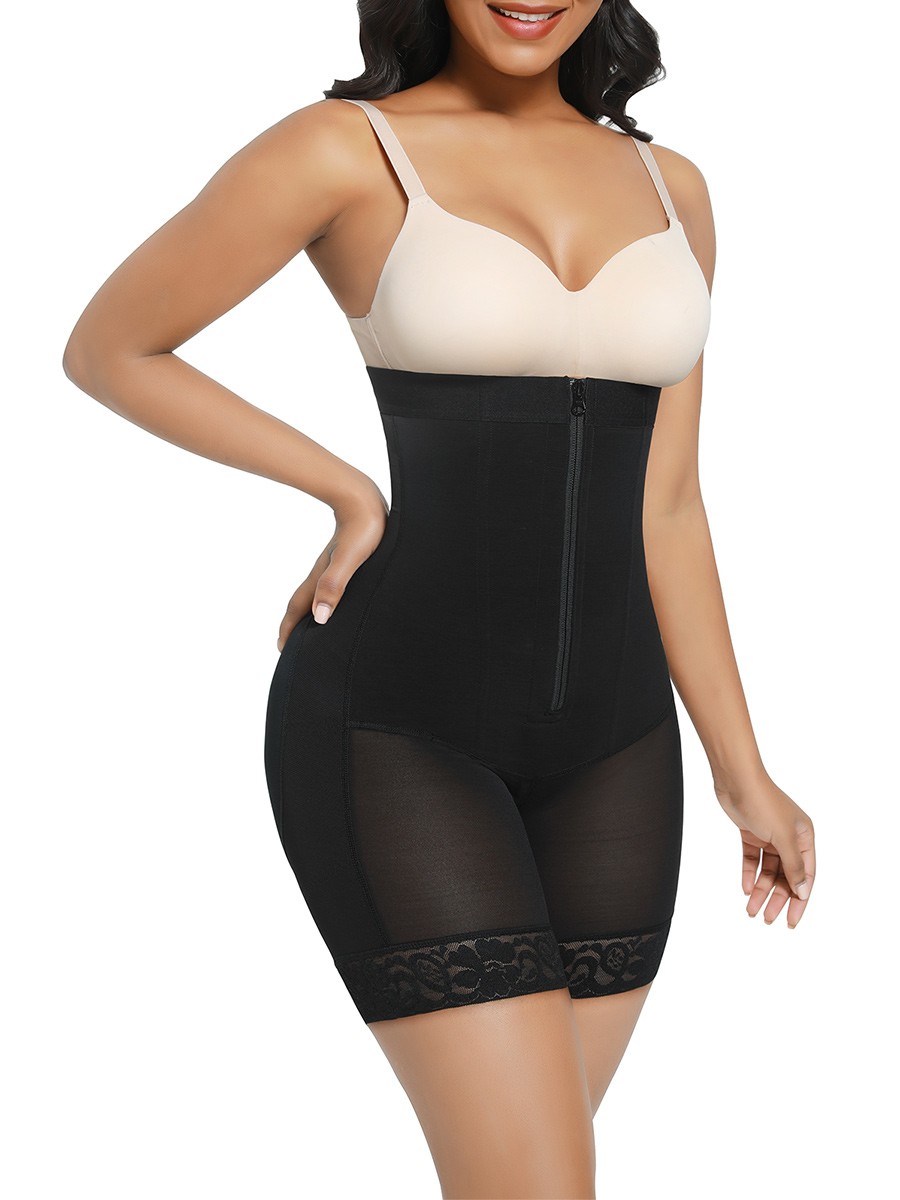 High Waist Adjust Hooks And Zipper Women Tummy Trimmer Shapewear Hip Enhancer