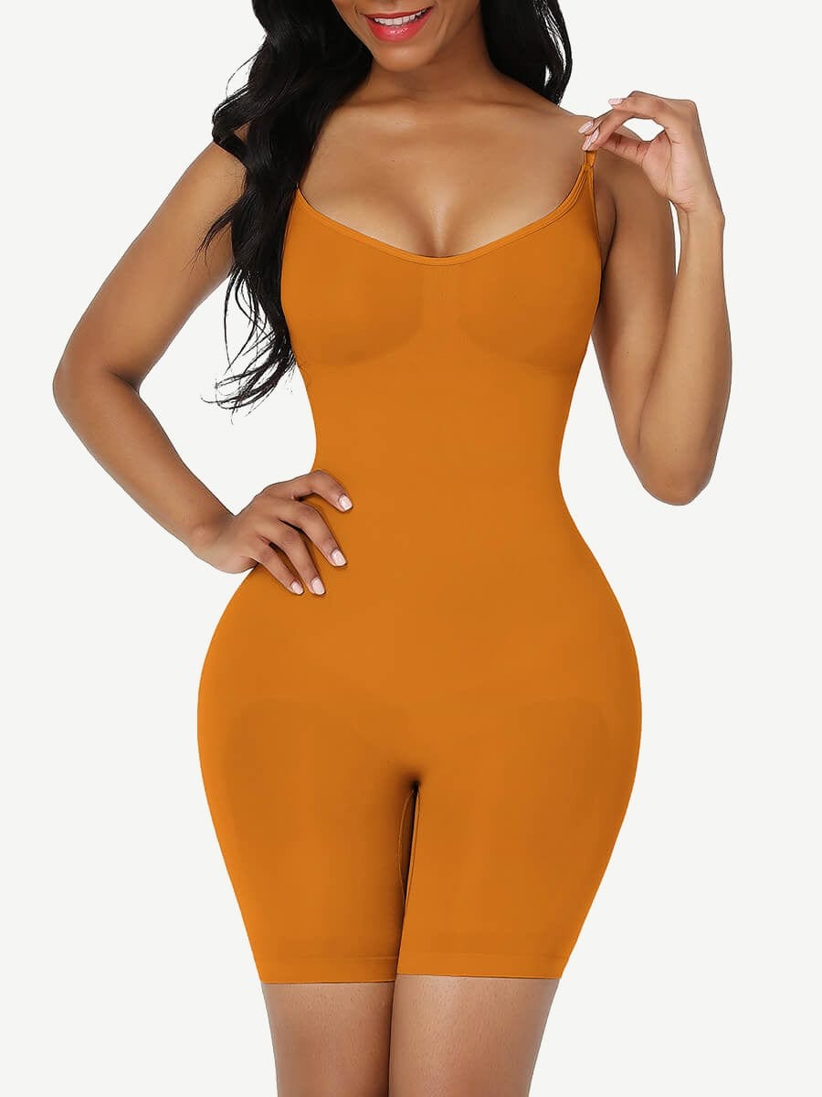 Yellow Seamless Body Shaper Butt Lifter Shapewear
