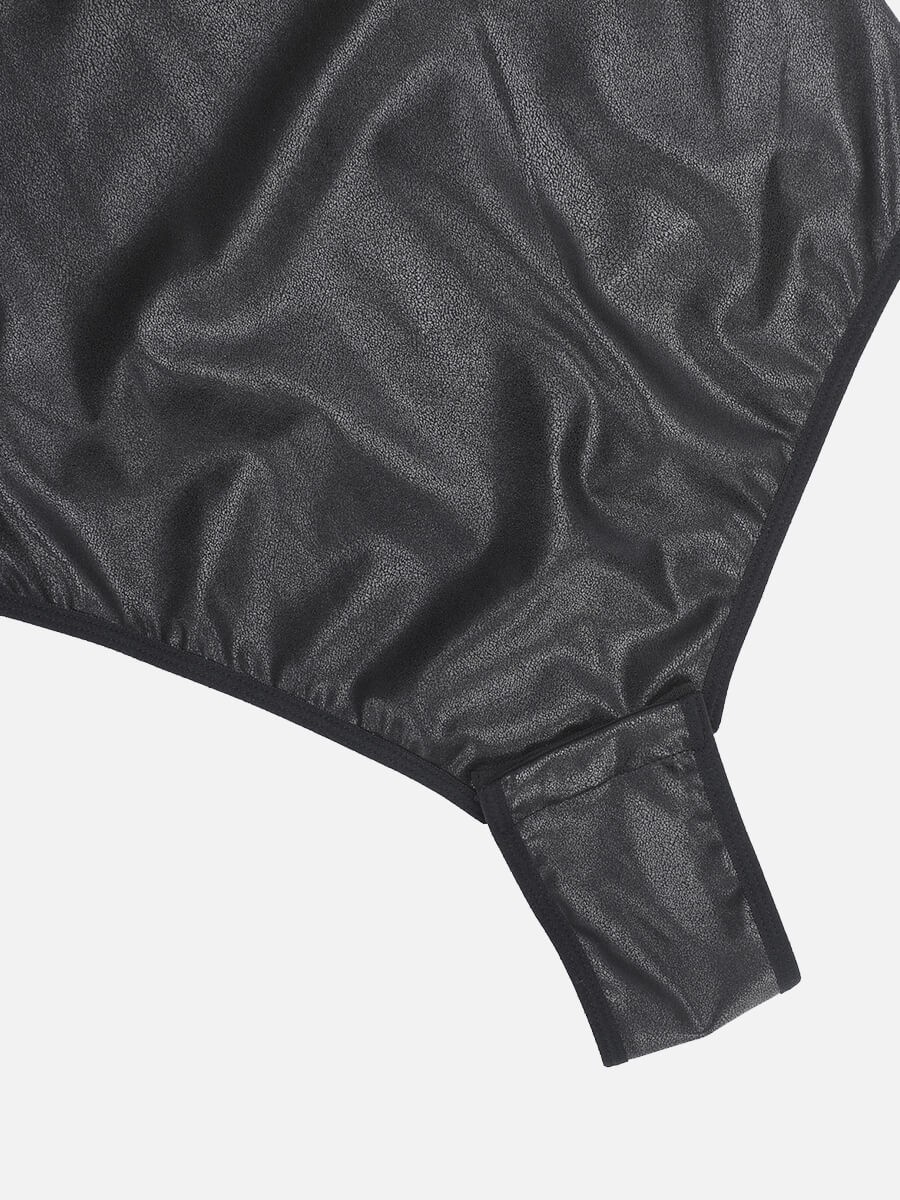 Leather body bodysuit