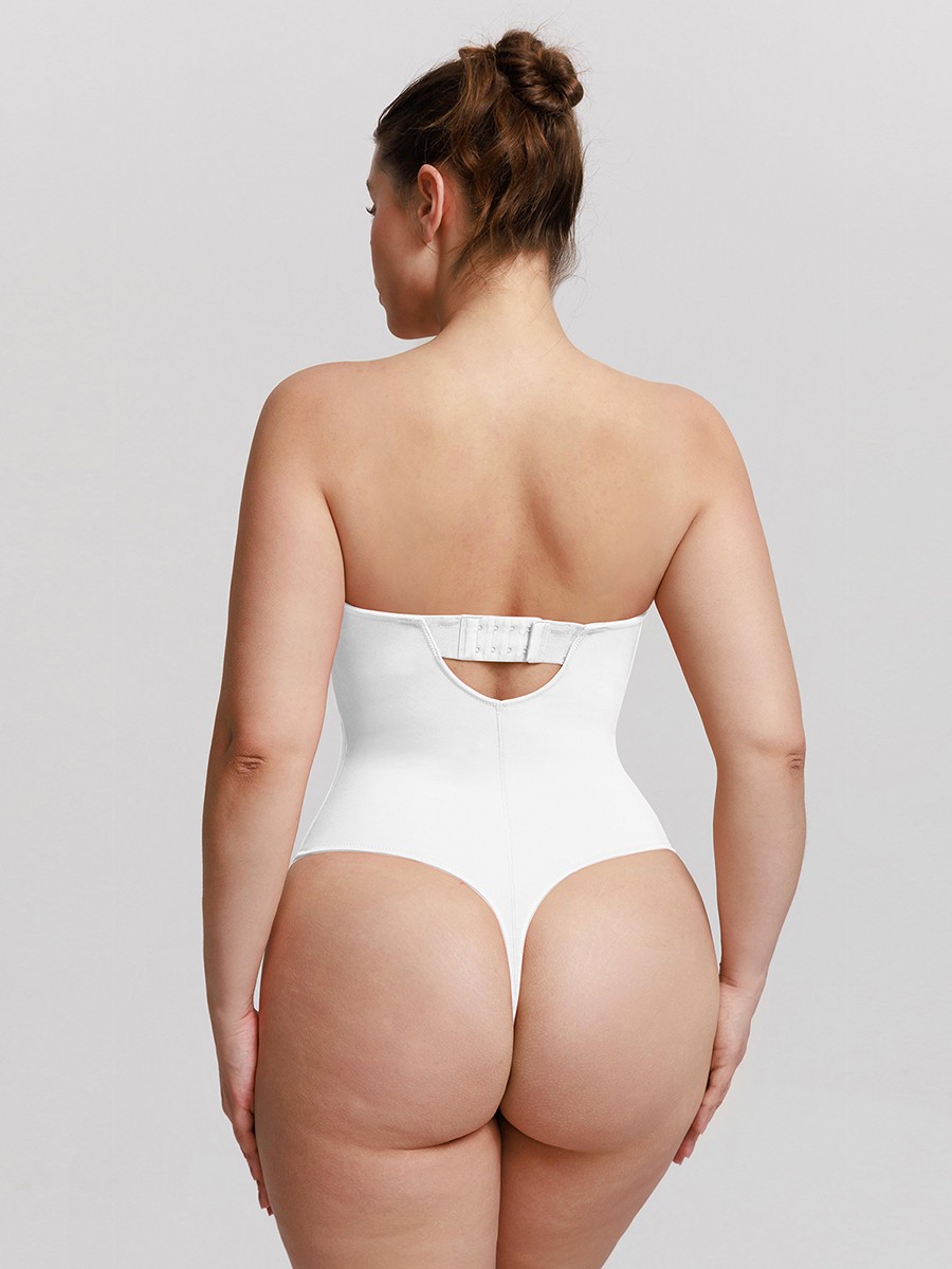 Underwire Strapless Cups Waist And Abdomen Shaping Bodysuit