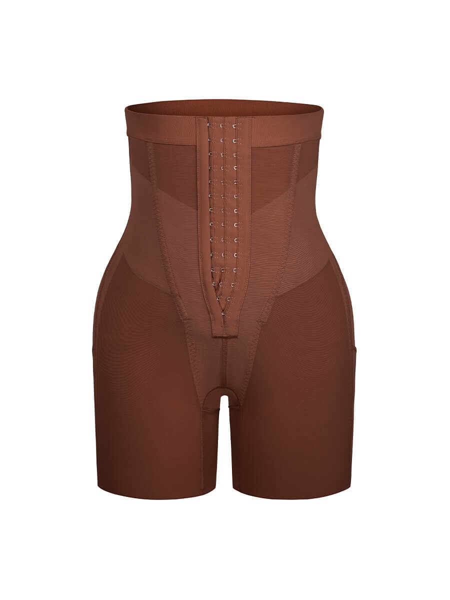 High Waisted Shaping Briefs Breathable Mesh Waist & Abdomen Control Butt Lifter