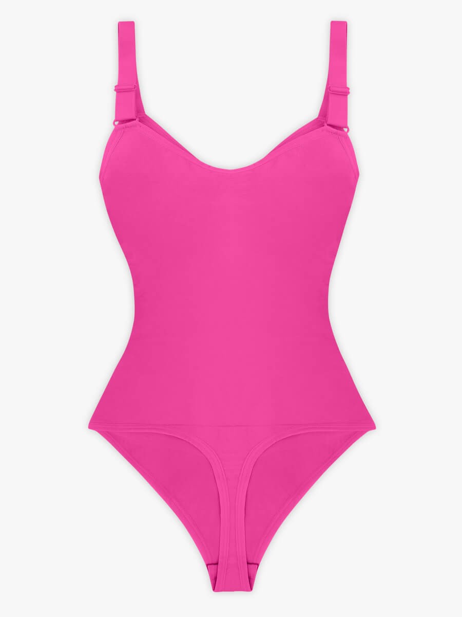 Seamless Sweetheart Neck Chest Support Tummy Control Zipper Bodysuit