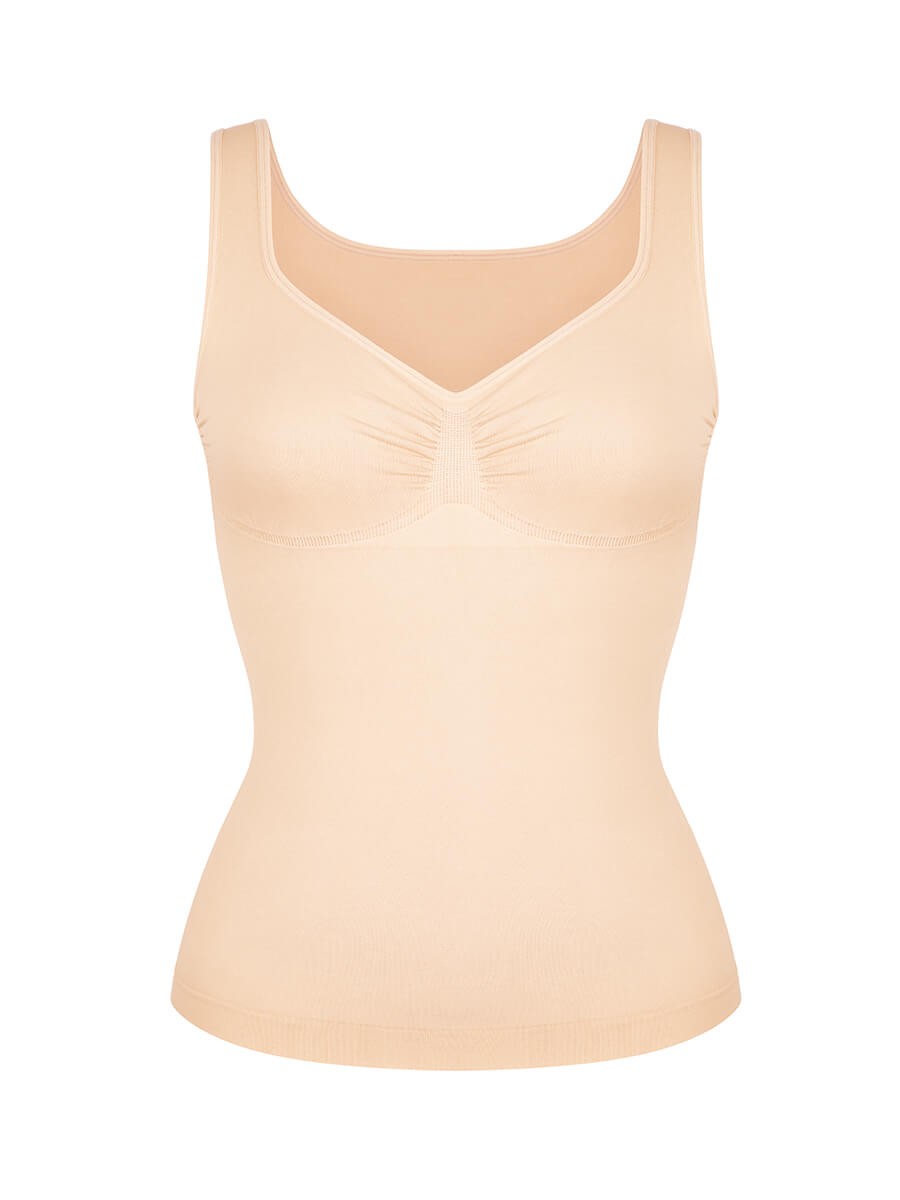Diamond Neck Seamless Support Chest Waist Belly Shaping Tank Top