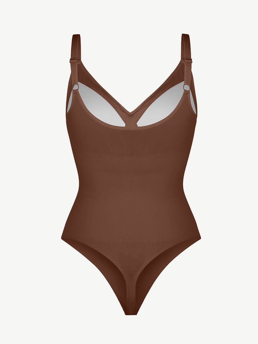 Wholesale Seamless Built-in Bra Waist and Tummy Control Thong Bodysuit