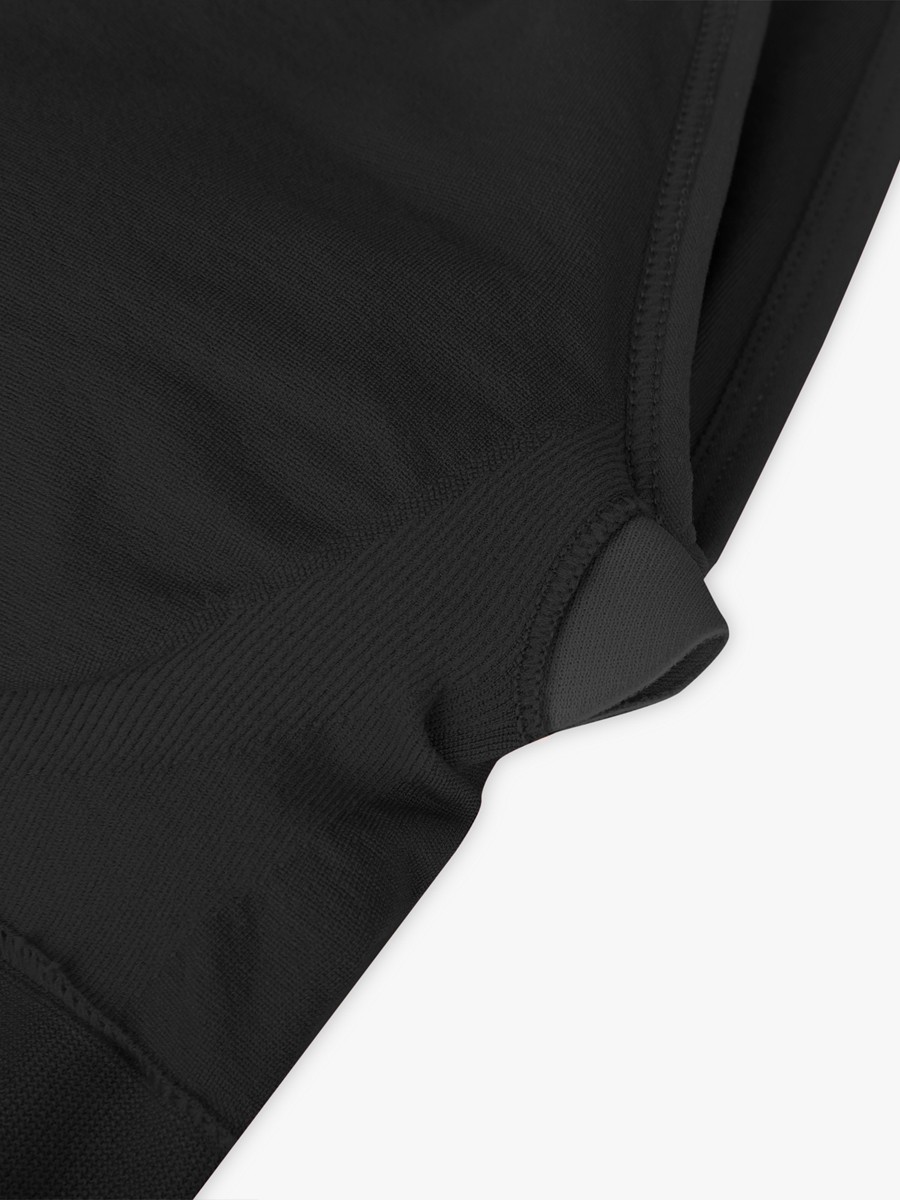 Black Seamless Bra Free Cami Tummy Control Thong Bodysuit with Removable Pads