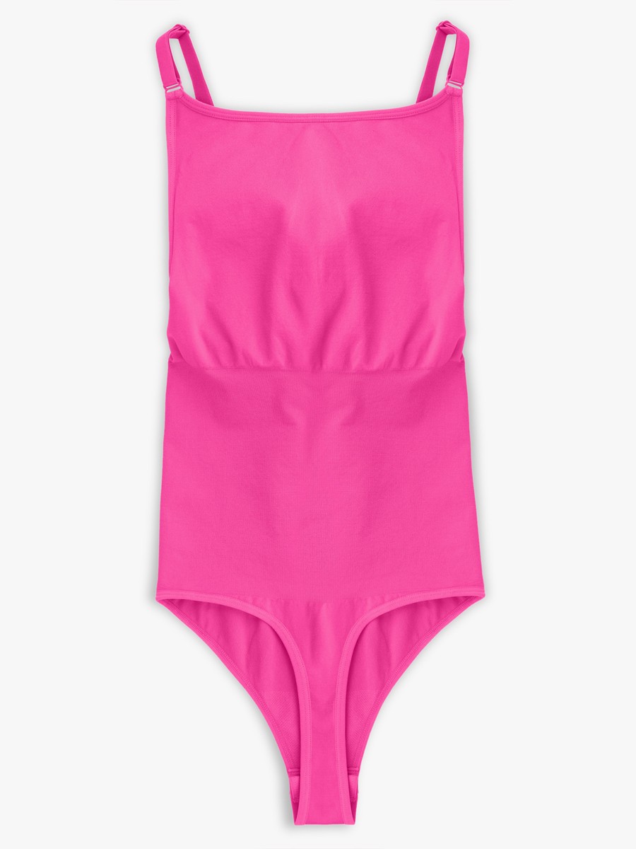 Seamless Bra Free Cami Tummy Control Thong Bodysuit