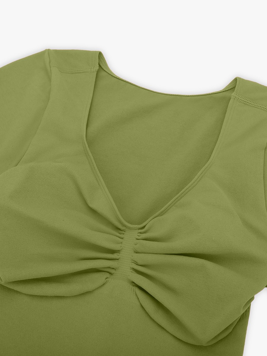 Women Seamless Bust Support Waist & Abdomen Shaping Thong Bodysuit