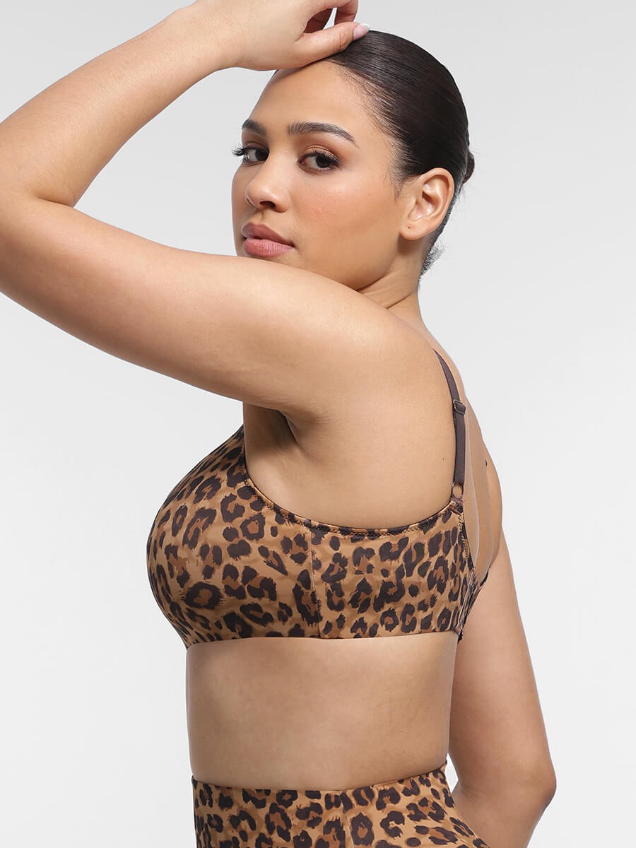 Seamless Underarm Smoothing V-Neck Bralette with Adjustable Straps