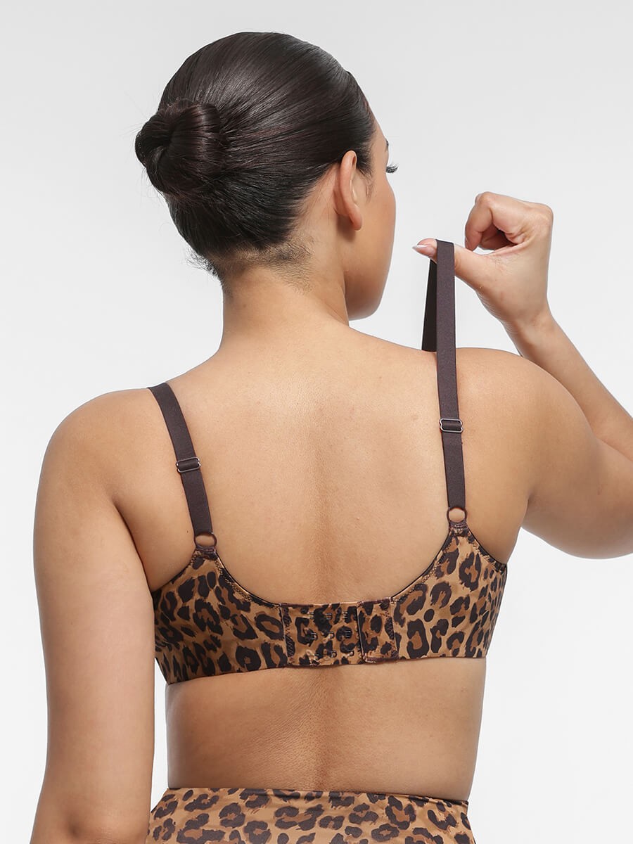 Seamless Underarm Smoothing V-Neck Bralette with Adjustable Straps