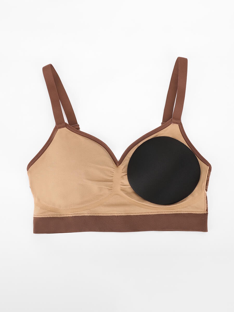 Seamless Bust Support Bra with Adjustable Straps