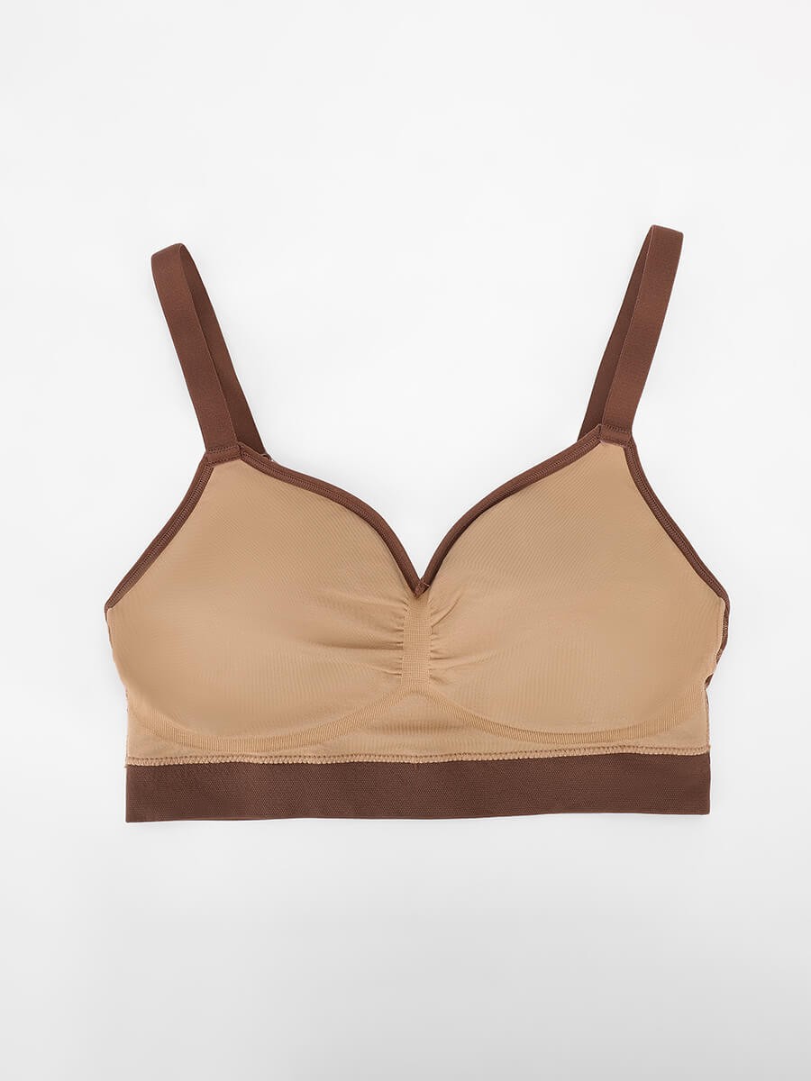 Seamless Bust Support Bra with Adjustable Straps
