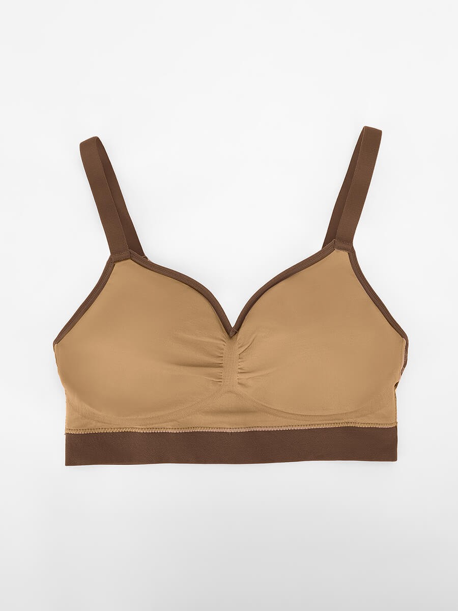 Seamless Bust Support Bra with Adjustable Straps