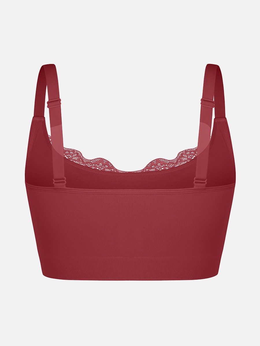 Seamless Scoop Smooth Back Fat Comfortable Everyday Bralettes Bra