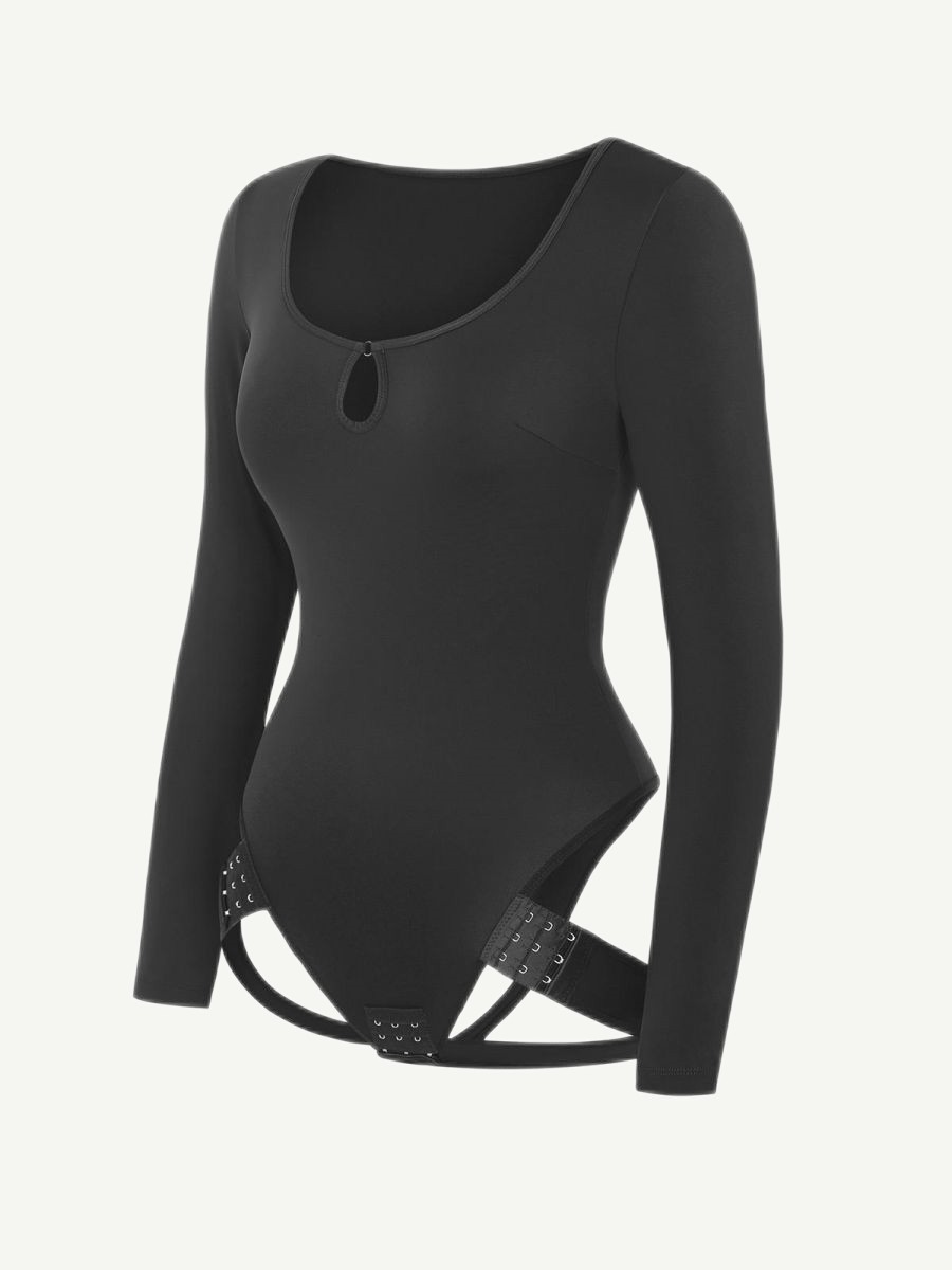 Scoop Neck Butt Lifting Shapewear Thong Bodysuit