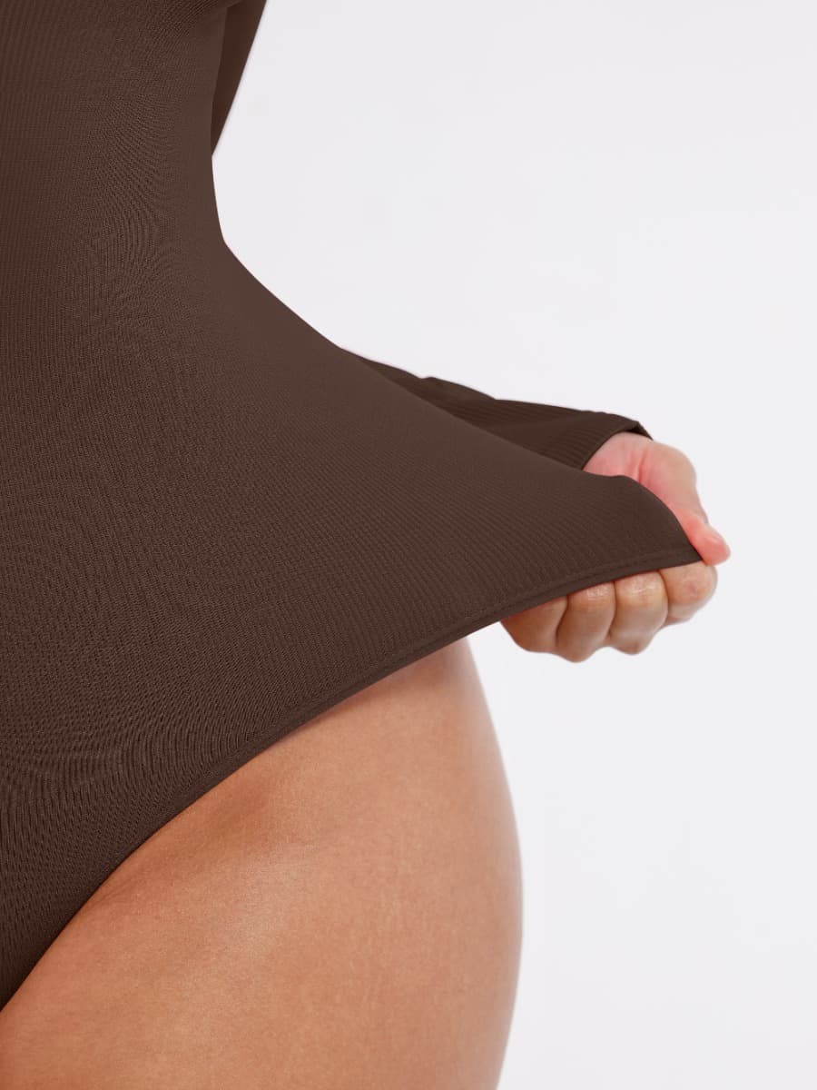 Seamless Long Sleeved Waist Tummy Control Shaping Bodysuit