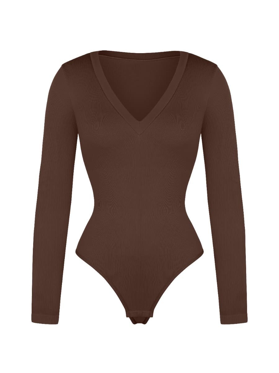 Seamless Long Sleeved Waist Tummy Control Shaping Bodysuit