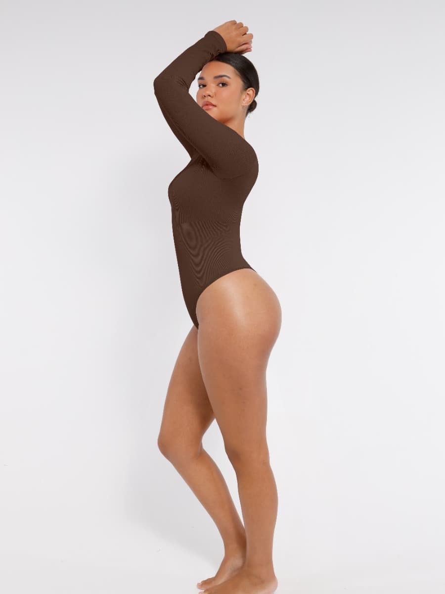 Seamless Long Sleeved Waist Tummy Control Shaping Bodysuit