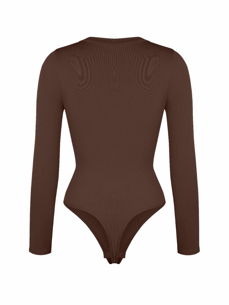 Seamless Long Sleeved Waist Tummy Control Shaping Bodysuit