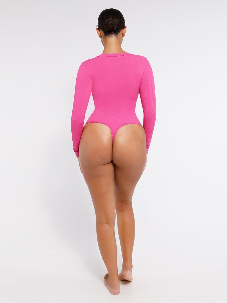 Fashion V-neck Waist Shaping Tummy Control Seamless Bodysuit
