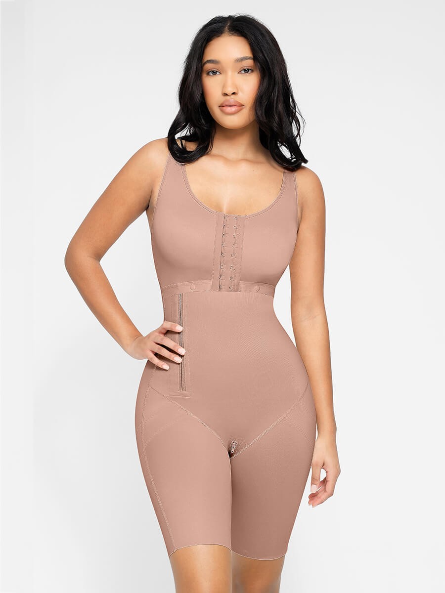 New Fashion Post-Operative Breast-Covering Side-Zip One-Piece Bodysuit