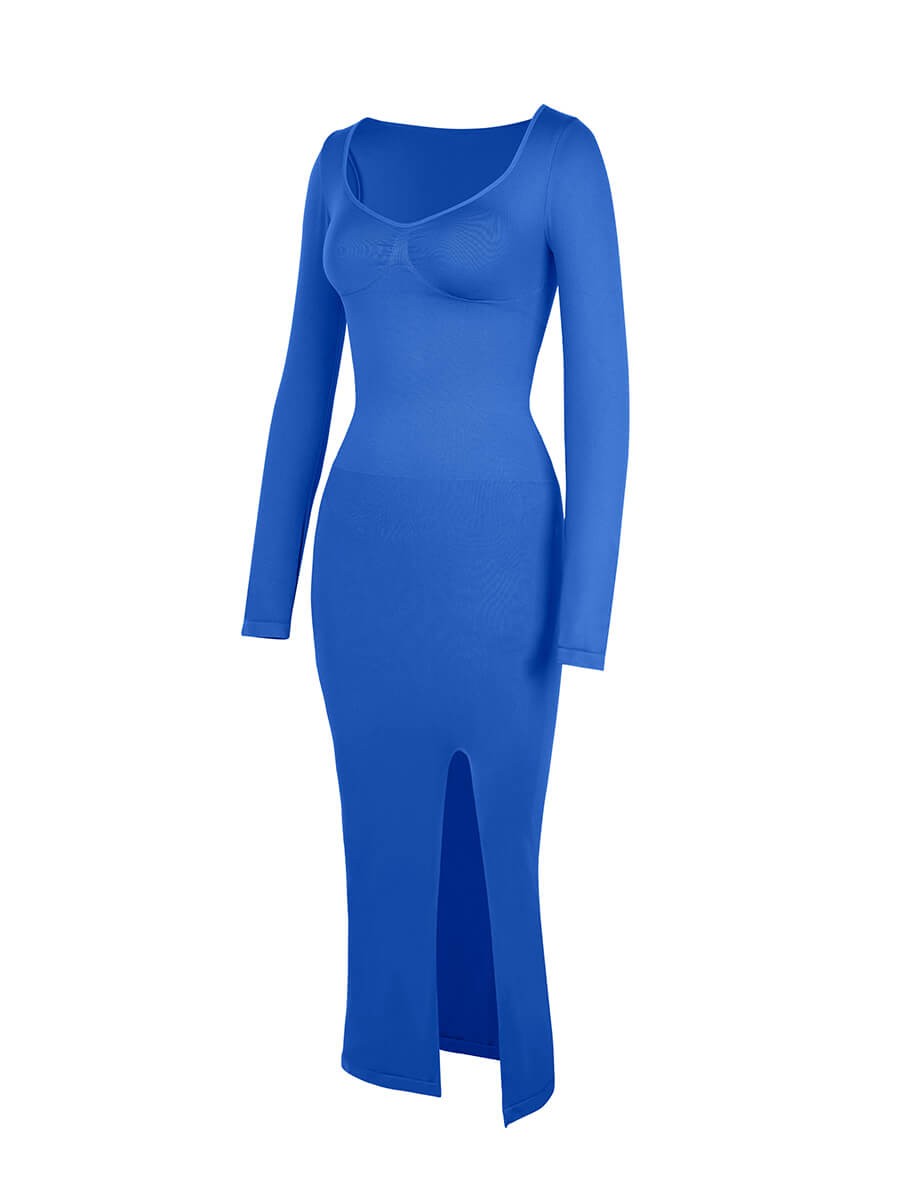 Bust Support Tummy Control High Side Slit Shaping Dress
