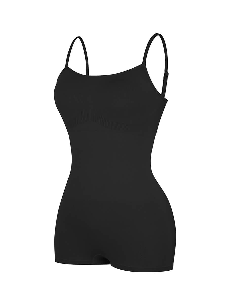 Seamless Waist and Abdomen Shaping Shapewear Bodysuit with Adjustable Straps