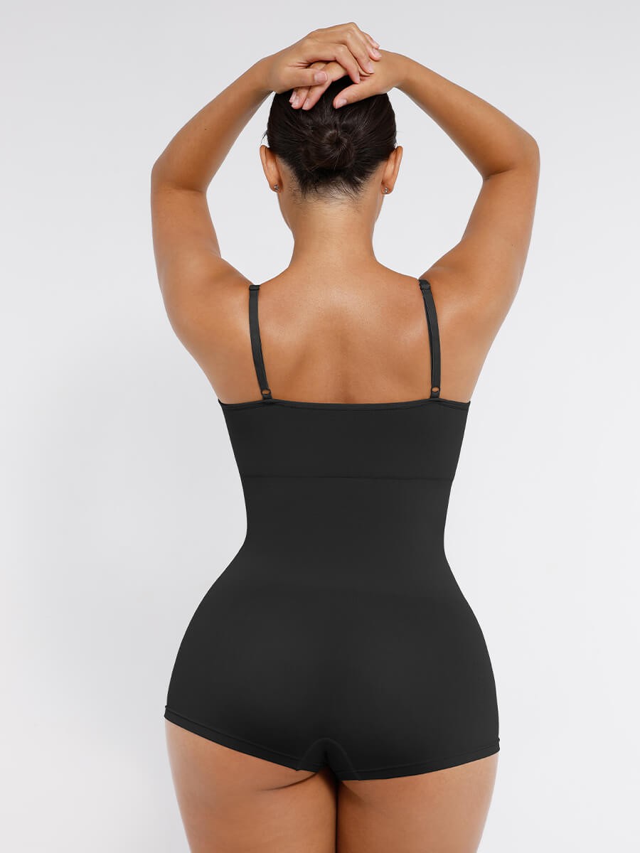 Seamless Waist and Abdomen Shaping Shapewear Bodysuit with Adjustable Straps