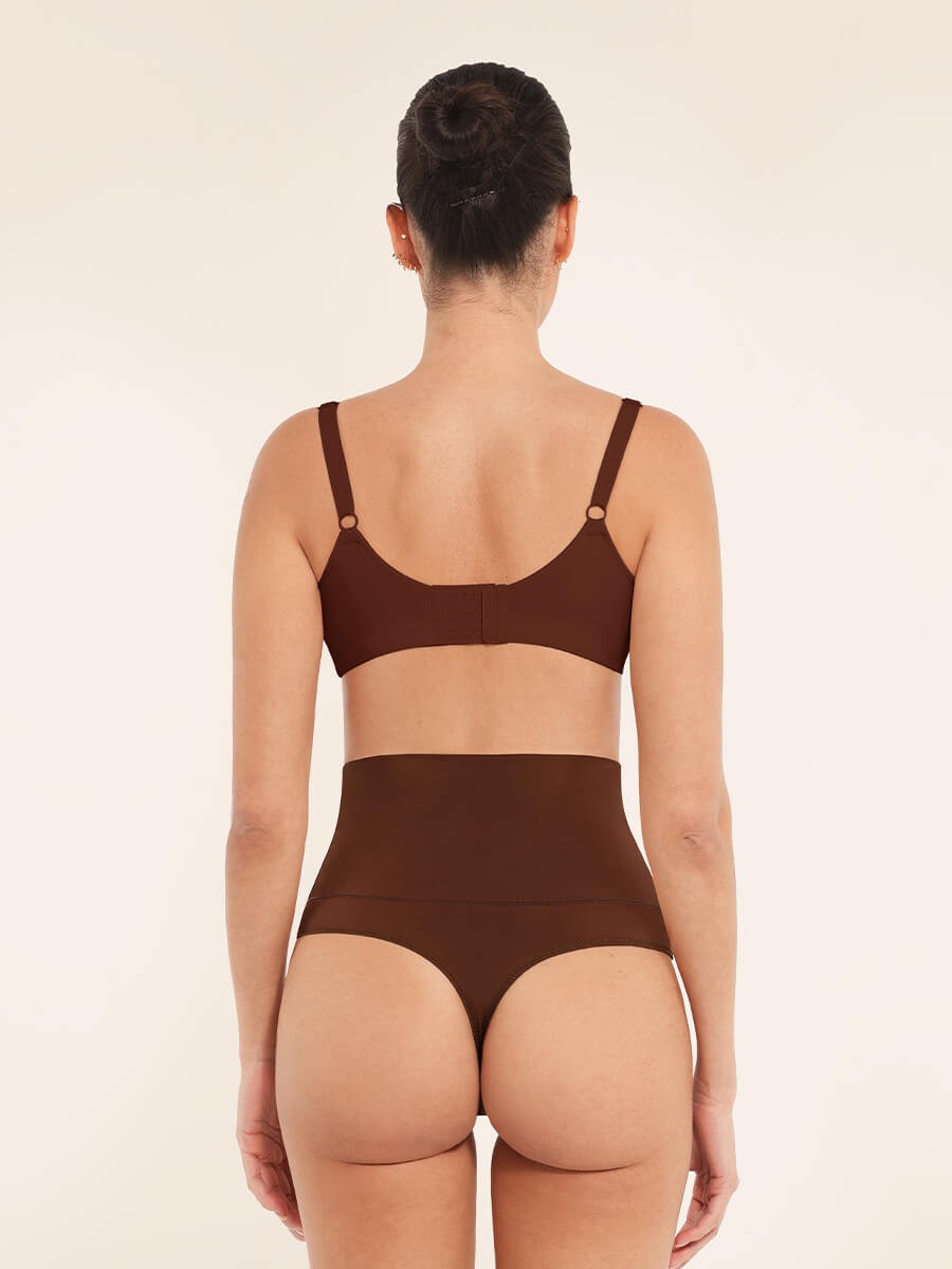 High Waist Traceless Tummy Control Thong Shapewear Panties
