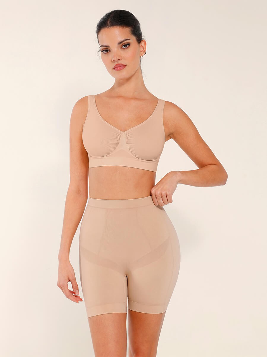 Fashion Seamless Slimming Mid-Waist Tummy Control Boyshorts Panties