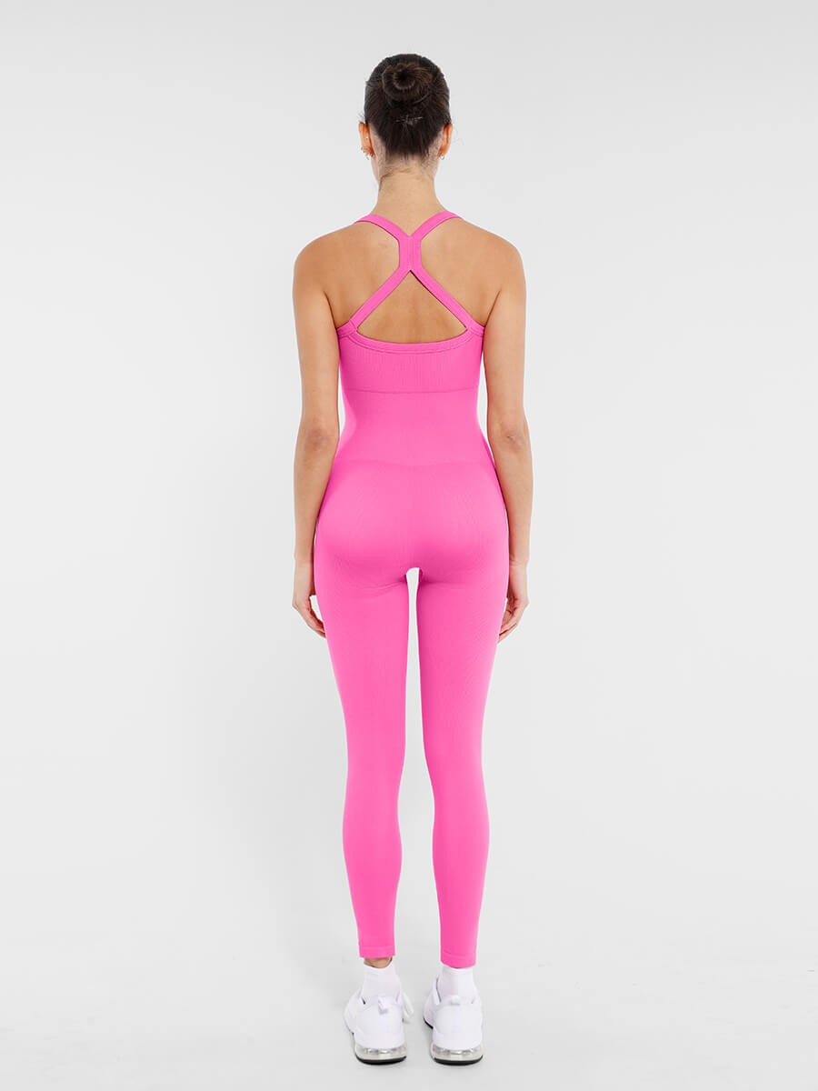 Seamless Sports 2 in 1 Waist and Tummy Control Bra-free Shaping Jumpsuit