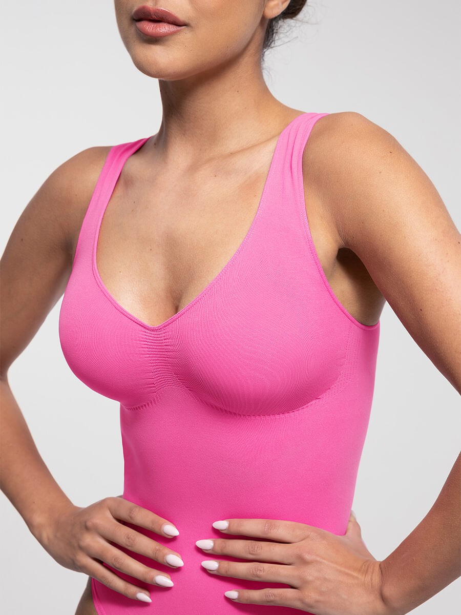 Wholesale Seamless Bust Support Waist and Abdomen Control Thong Bodysuit