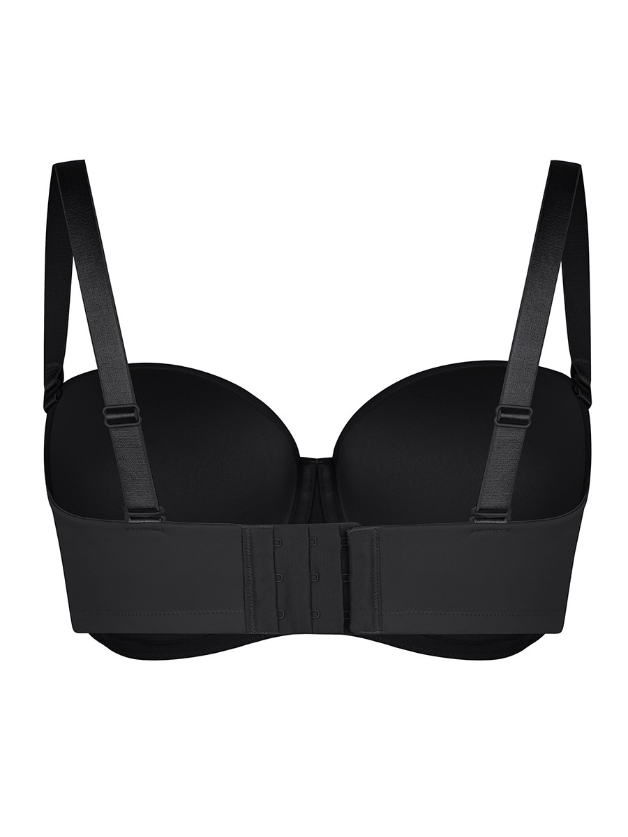 Strapless Gathering Bust Support Underwire 1/2 Cup Bra