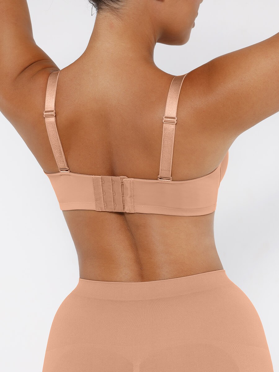 New Strapless Gathering Bust Support Underwire 1/2 Cup Bra